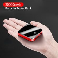 20000mAh Portable Mini Power Bank Mirror Screen Digital Disply Poverbank External Battery Pack Powerbank For Smart Mobile Phone