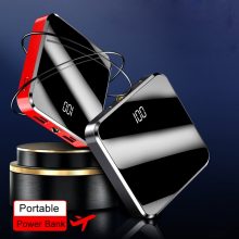 20000mAh Portable Mini Power Bank Mirror Screen Digital Disply Poverbank External Battery Pack Powerbank For Smart Mobile Phone