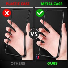 Tongdaytech Magnetic Tempered Glass Privacy Metal Phone Case Coque 360 Magnet Antispy Cover For Iphone XR XS X 11 Pro MAX 8 7 6