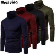 New Streetwear Men’s Winter Warm Cotton High Neck Pullover Jumper Sweater Tops Mens Turtleneck Fashion
