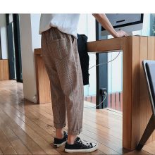 Unisex Streetwear Yellow Plaid Pants