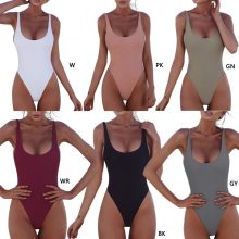 Thong 2019 Sexy One Piece Swimsuit Solid Female Black Swimwear Women Backless White Brazilian Monokini Bathing Suit XL