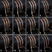 Personalize Necklace For Women Men 585 Rose Gold Venitian Curb Snail Foxtail Link Chains Necklace Fashion Jewelry 50cm 60cm CNN1