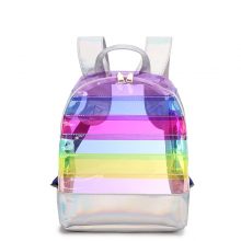 Fashion Transparent Striped Women Backpacks