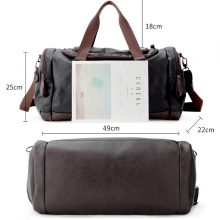 Top Quality Casual Travel Duffel Bag PU Leather Men Handbags Big Large Capacity Travel Bags Black Mens Messenger Bag Tote JXY815
