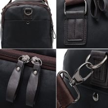 Top Quality Casual Travel Duffel Bag PU Leather Men Handbags Big Large Capacity Travel Bags Black Mens Messenger Bag Tote JXY815